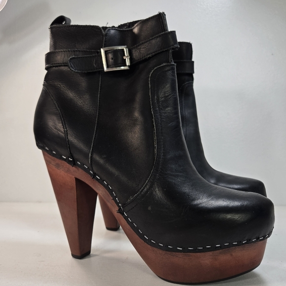 N.Y.L.A. Winnie Black Platform Ankle Boots size 10 - Picture 2 of 13